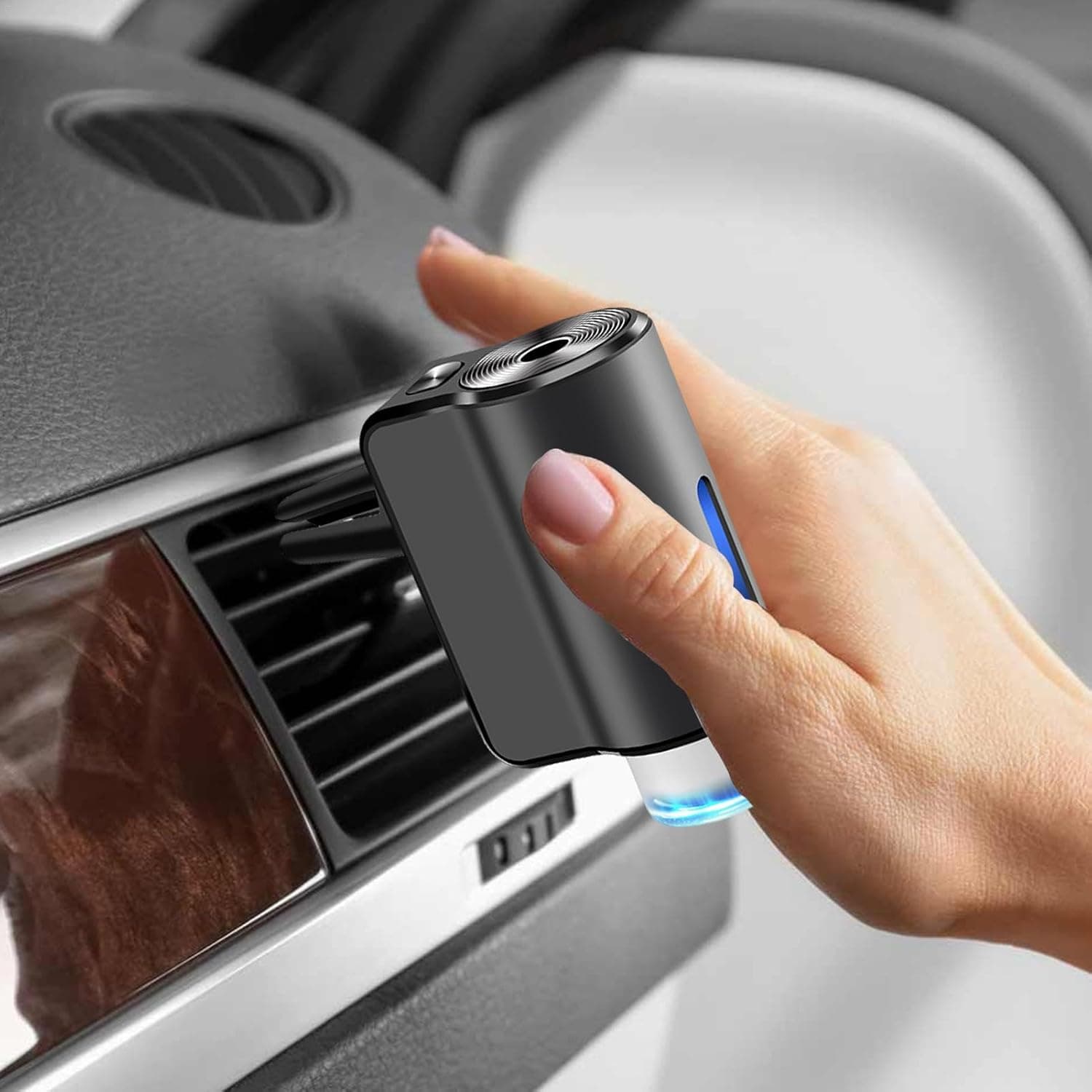 Diffuseur d'huile intelligent à clip sortie de climatisation avec 3 recharge - طقم معطر سيارة - Accessoires Auto/Moto - صورة 2