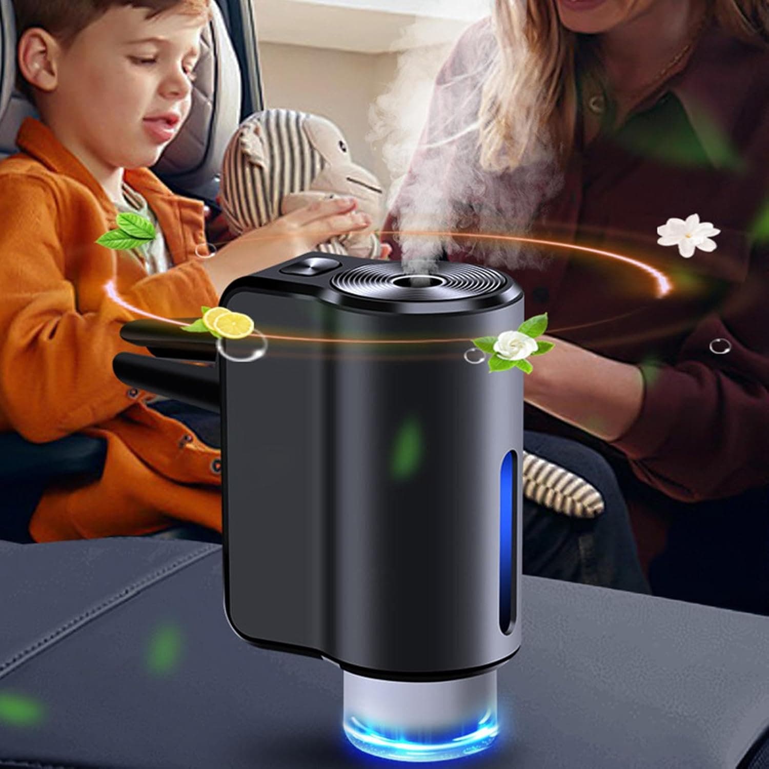 Diffuseur d'huile intelligent à clip sortie de climatisation avec 3 recharge - طقم معطر سيارة - Accessoires Auto/Moto - صورة 10