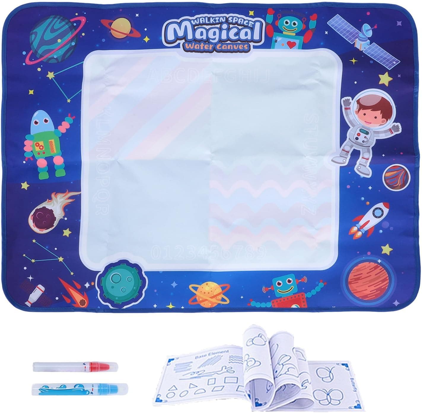 Tapis Water Canevas réutilisable et lavable pour enfants avec zone d'entraînement alphanumérique - بساط تلوين للأطفال - Jouet & Gaming - صورة 11