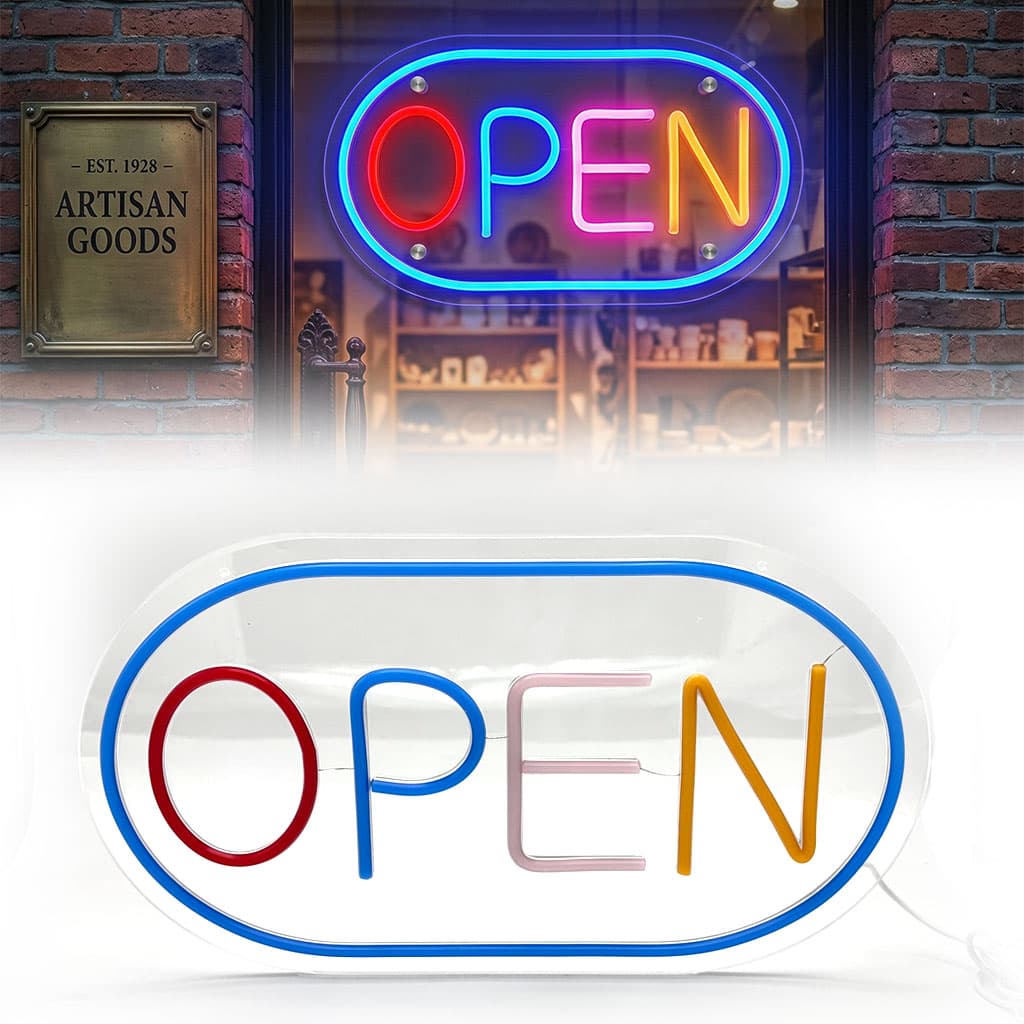 Panneau LED Neon Signe Open - لوحة مضيئة لواجهة محل - Électronique - صورة 1