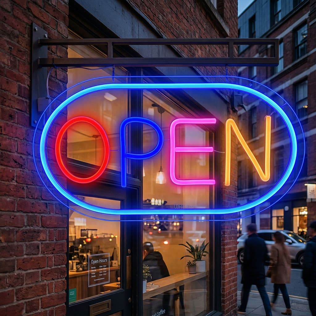 Panneau LED Neon Signe Open - لوحة مضيئة لواجهة محل - Électronique - صورة 4