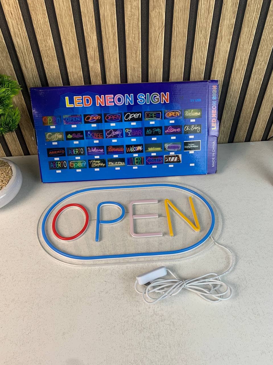 Panneau LED Neon Signe Open - لوحة مضيئة لواجهة محل - Électronique - صورة حقيقية 6