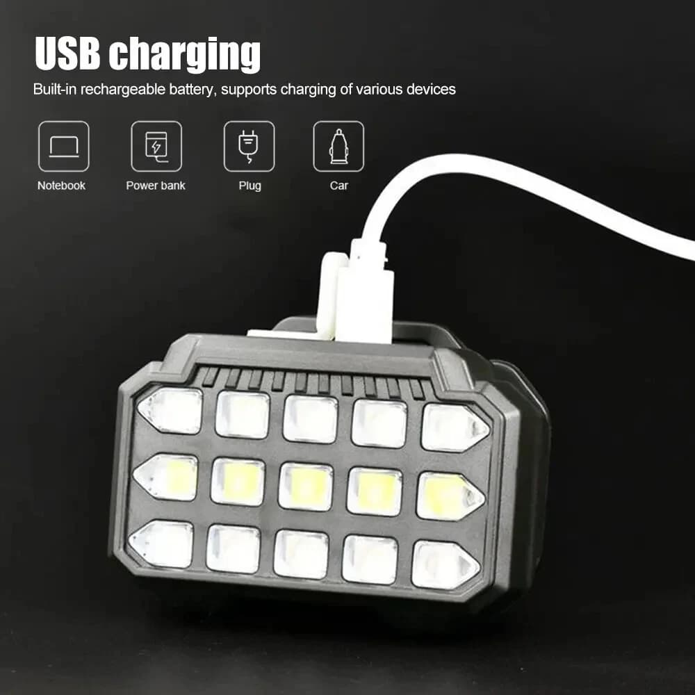 Lampe Frontale LED Rechargeable avec UV SQ-818-UV - مصباح الرأس القابل للشحن بإضاءة مزدوجة - Camping et Randonnée - صورة 9