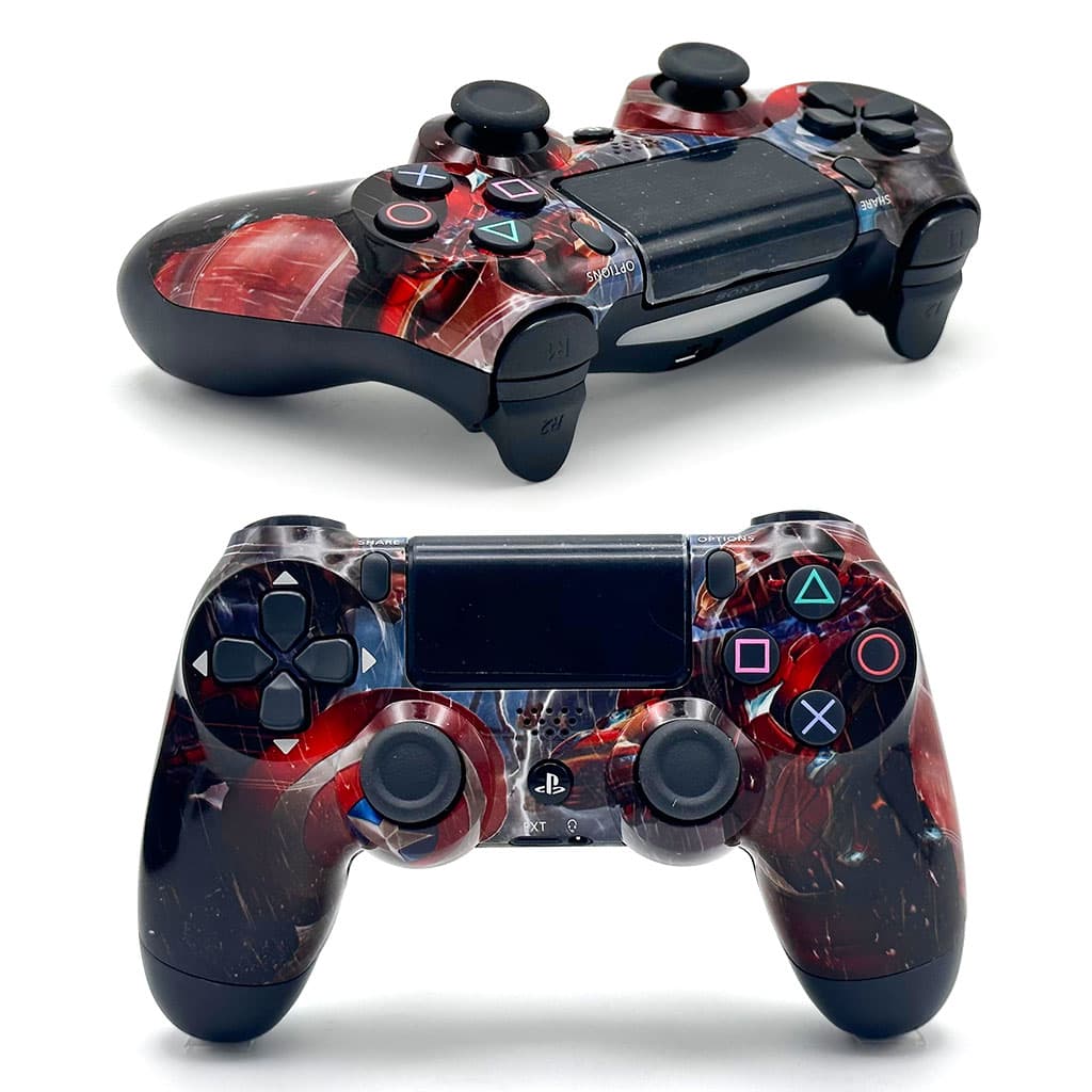 SONY DualShock Manette PS4 Sans Fil, Batterie Rechargeable (High Copy) – Edition Captain America - Jouet & Gaming - صورة 1