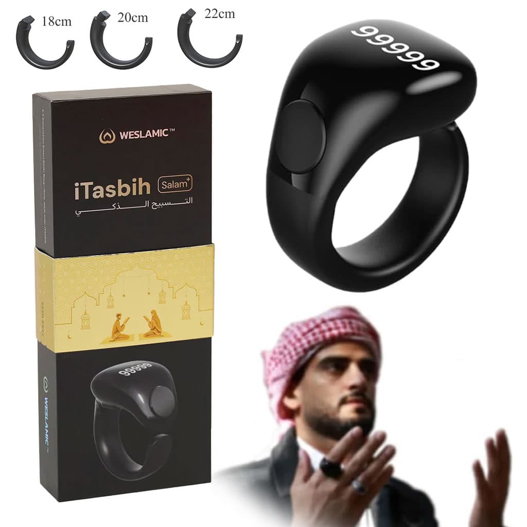 Anneau de Zikr Étanche avec Écran OLED iTasbih Salam+ - خاتم التسبيح الذكي المقاوم للماء بـ3 مقاسات - Électronique - صورة 1