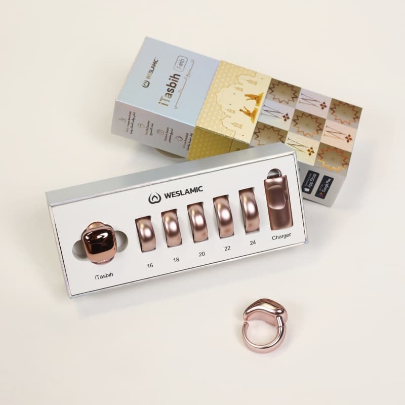Anneau de Zikr Étanche avec Écran OLED iTasbih Faith+ Gold - خاتم التسبيح الذكي المقاوم للماء بـ5 مقاسات - Électronique - صورة 3