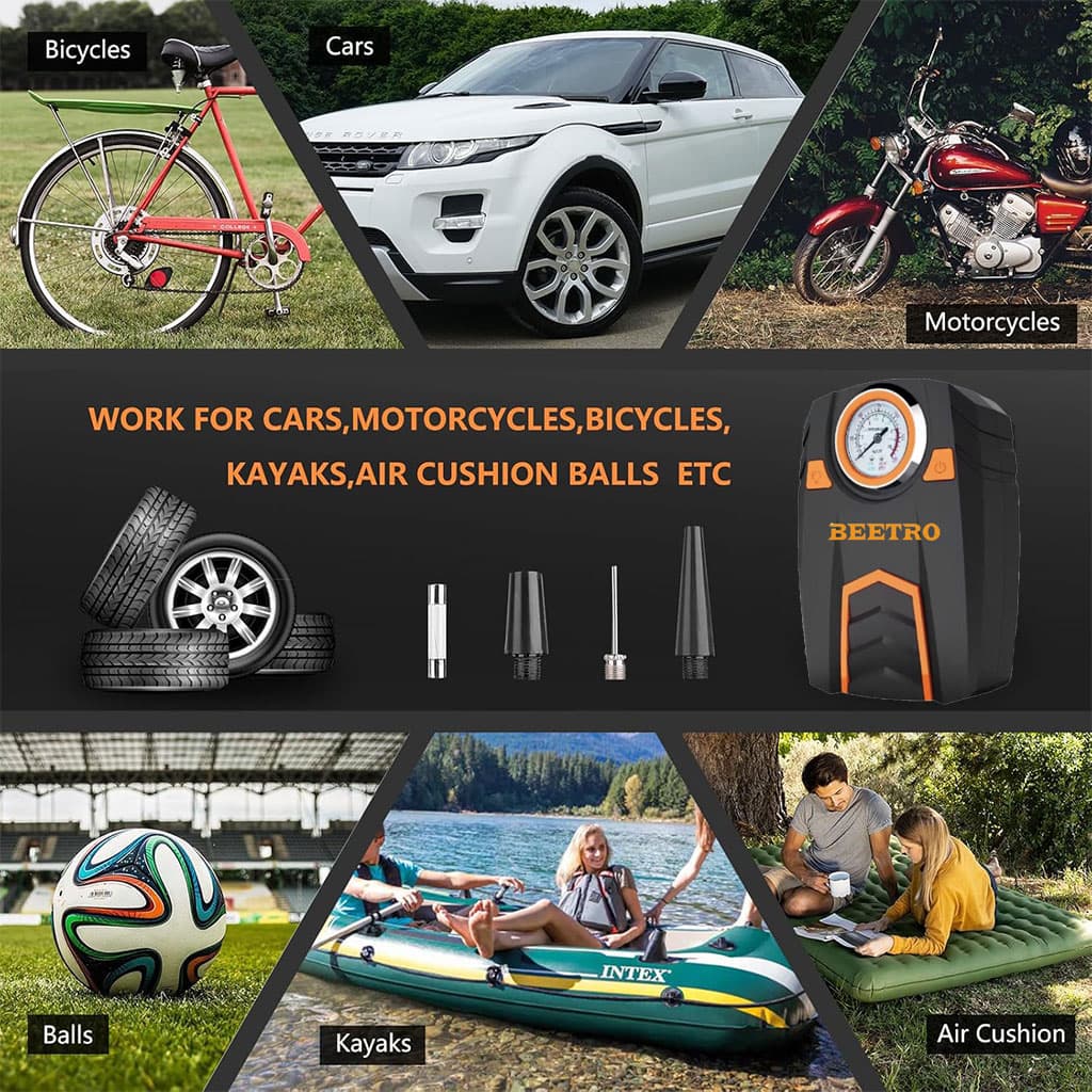 Compresseur de Voiture BEETRO BE0172 150 PSI - مضخة وضاغط الهواء للسيارات بقوة 100 واط - Accessoires Auto/Moto - صورة 5