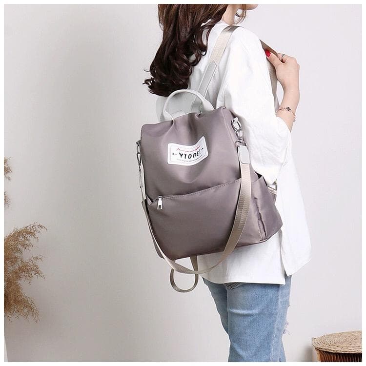 Sac à dos oxford Antivol étanche Pour Femme - Gris - Sac à dos et Mode - صورة 4