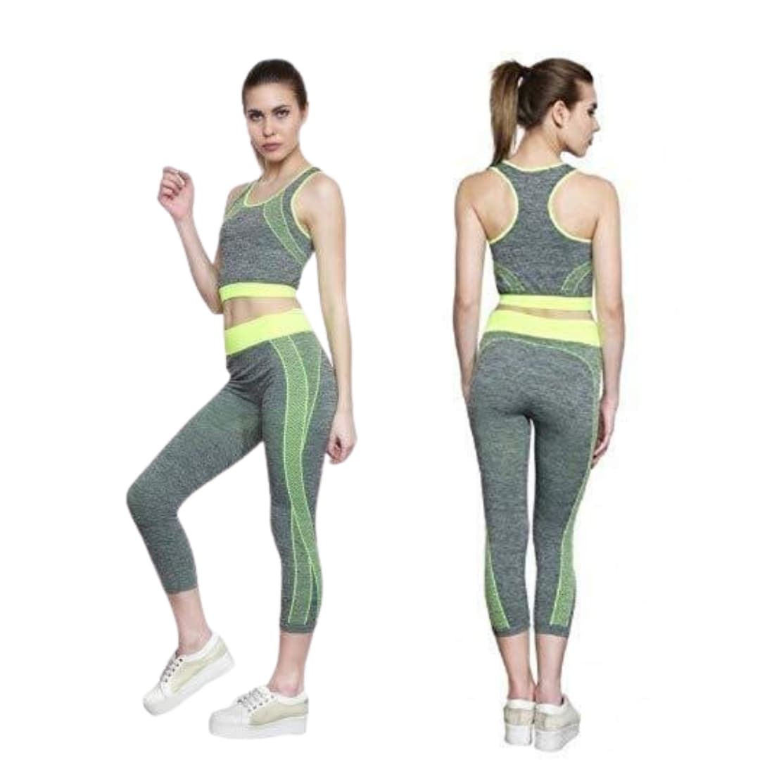 Tenue de sport Extensible 2 Pcs Soutien-G Et Pantalon de Fitness - Sport - صورة 1
