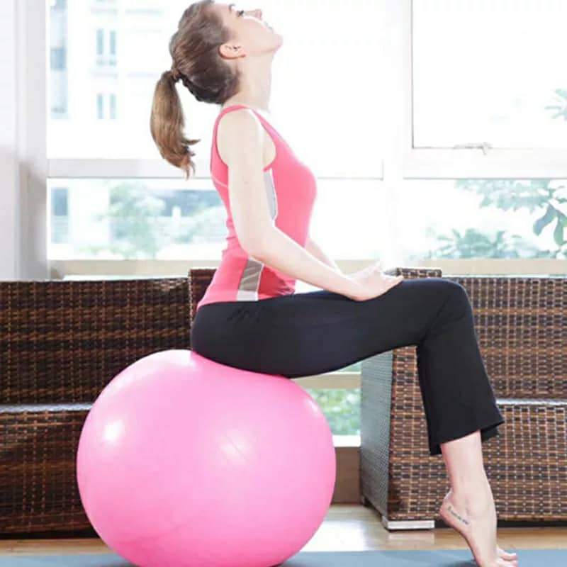 Balle de Yoga suisse ,Stretches, équilibre, résistance à la tension, gymnastique,fitness a la maison - Sport - صورة 7