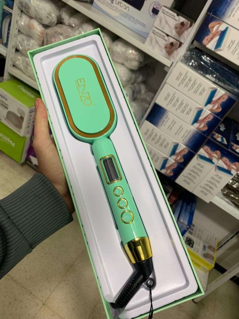 ENZO PROFESSIONAL Brosse Lissante Electrique Professional En Céramique - Soins et Beauté - صورة حقيقية 8