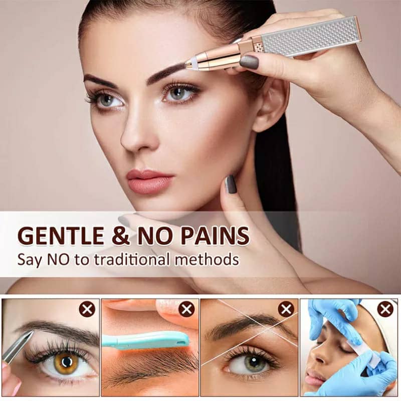 Facial Hair Remover 2 in 1 Eyebrow Trimmer - Soins et Beauté - صورة 2