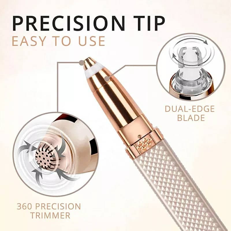Facial Hair Remover 2 in 1 Eyebrow Trimmer - Soins et Beauté - صورة 3
