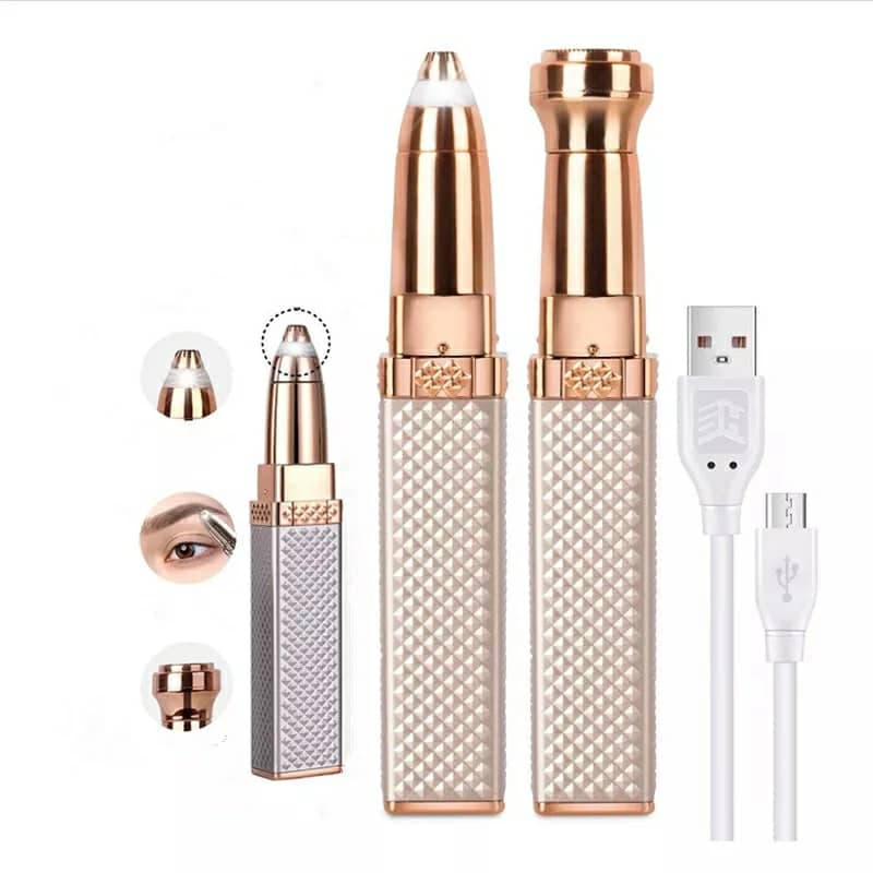 Facial Hair Remover 2 in 1 Eyebrow Trimmer - Soins et Beauté - صورة 4