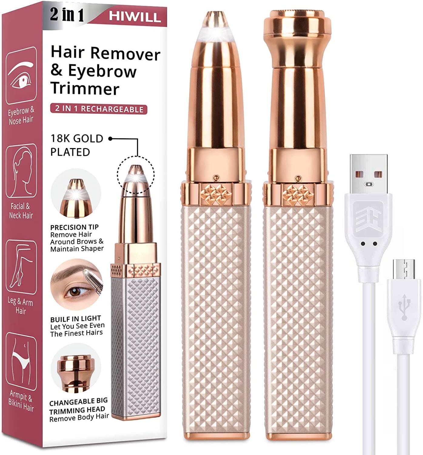 Rasoir Epilateur Electrique 4en1 pour Visage et Corps - Soins et Beauté - صورة 5