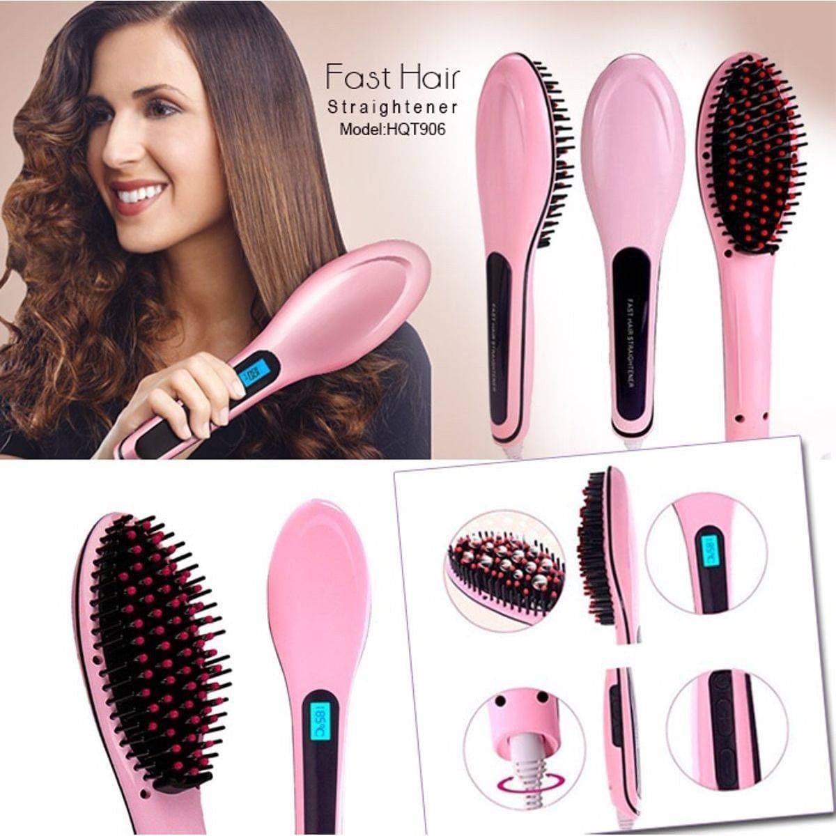 Braun Brosse à cheveux en céramique avec écran LCD  chauffage numérique - Soins et Beauté - صورة 4