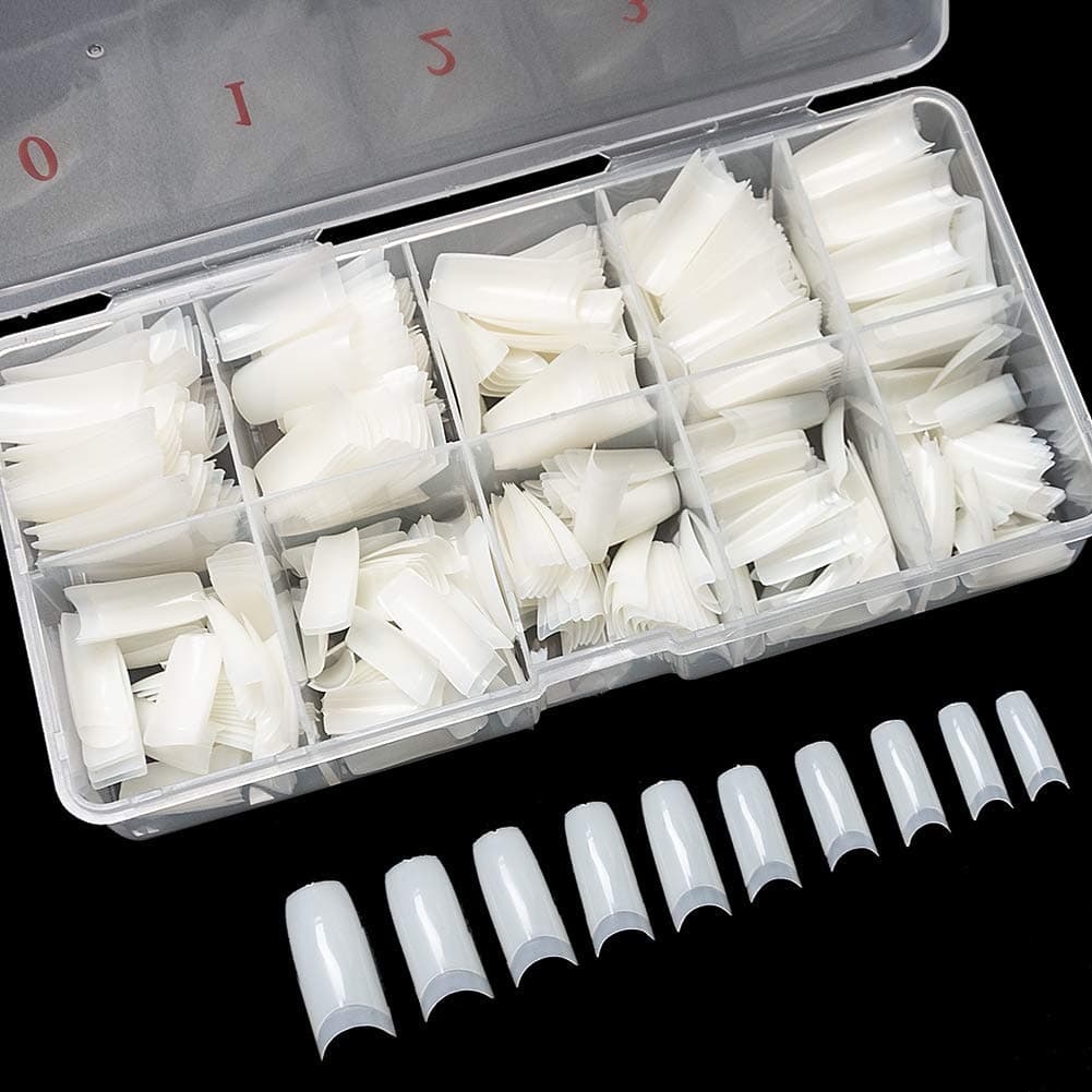 Boite 500 Pcs Pose Capsules 10 Sizes ongles transparent - Soins et Beauté - صورة 2