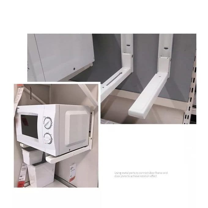 Support pour micro-ondes pliable avec bras extensibles Charge maximale 40 kg - Cuisine - صورة 2