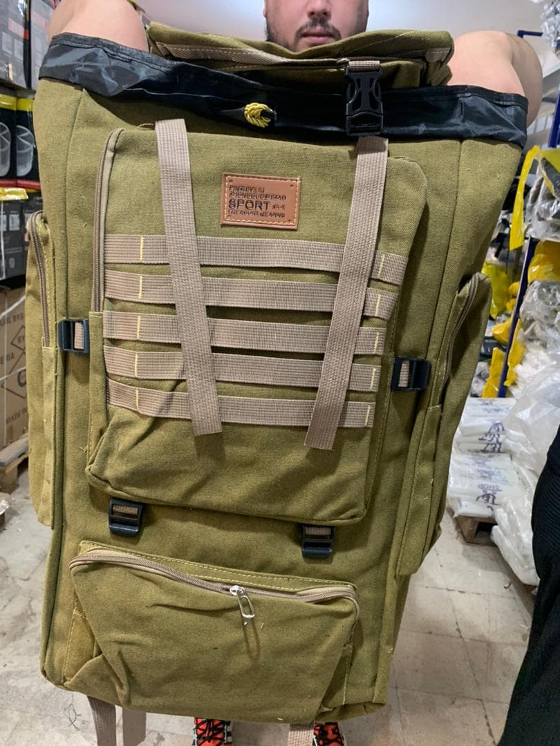 Sac à dos randonnée tactique militaire 80l imperméable - Camping et Randonnée - صورة حقيقية 9