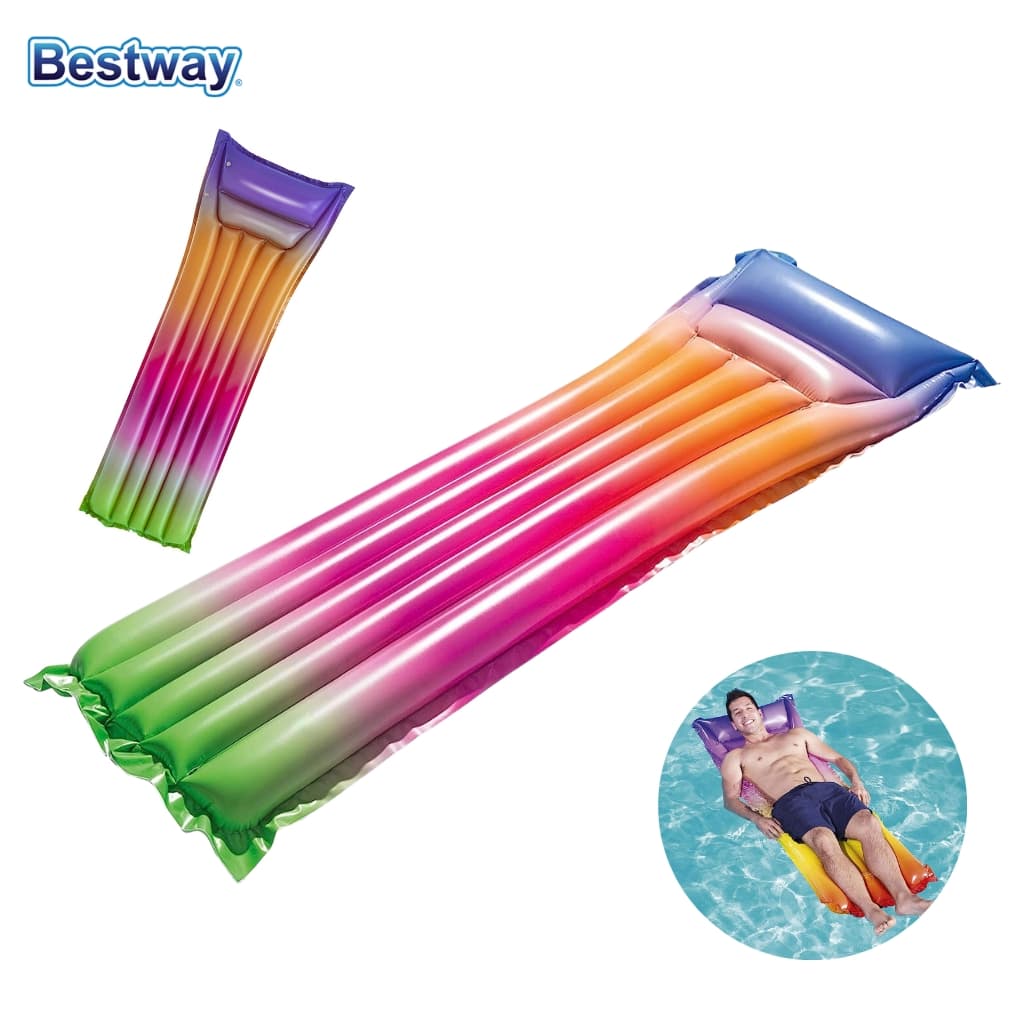 Matelas De Piscine Arc-en-ciel 183×69 Cm Bestway 44041 - Camping et Randonnée - صورة 1