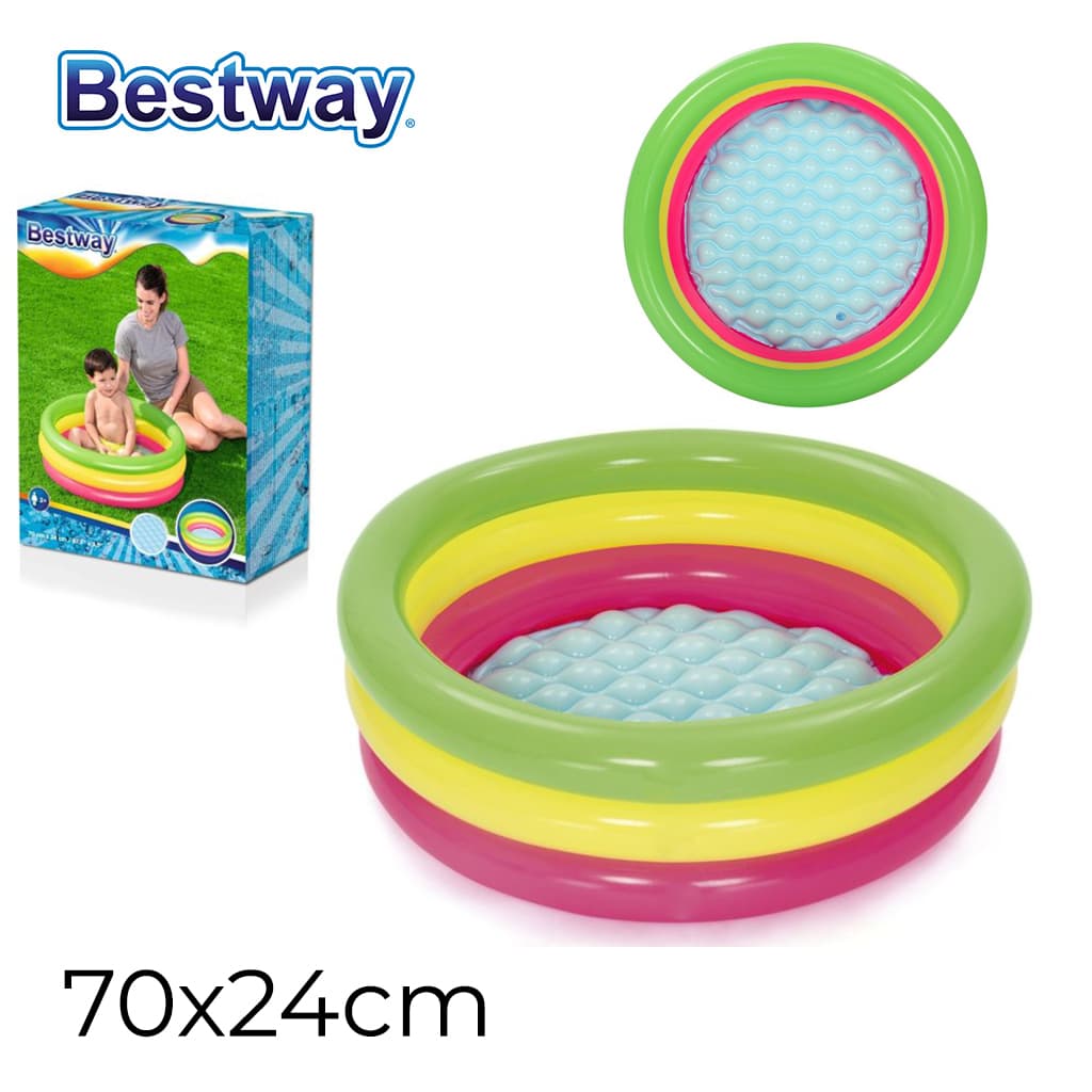 Piscine gonflable arc-en-ciel 70 cm x 24 cm Bestway #51128 — صورة 1