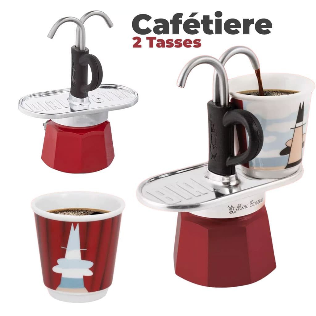 Cafetière 2 Tasses avec 2 Fontaine – ماكينة تحضير القهوة — صورة 1