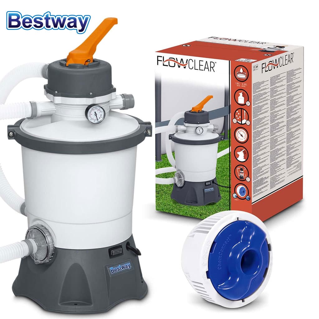FlowClear Pompe de Filtre à Sable 1100-18100L Bestway 58515 — صورة 1