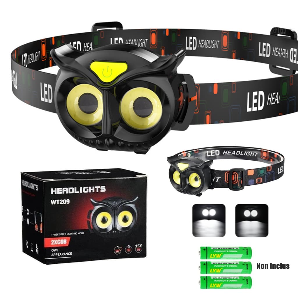 Lampe frontale à LED en Forme de Hibou WT209 – مصباح رأس على شكل بومة — صورة 1