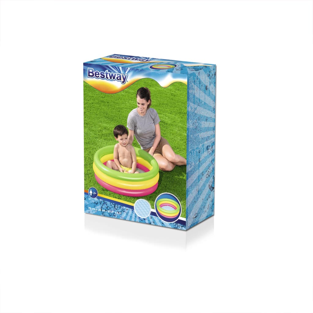 Piscine gonflable arc-en-ciel 70 cm x 24 cm Bestway #51128 — صورة 8