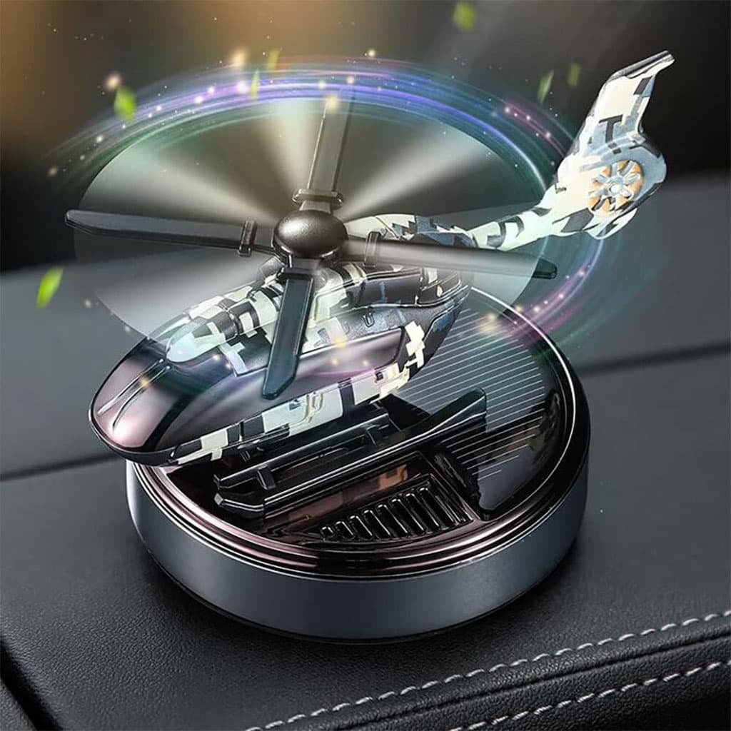 Diffuseur d’aromathérapie Solaire Décoration Style Avion Camouflage – موزع العطر في السيارة — صورة 3