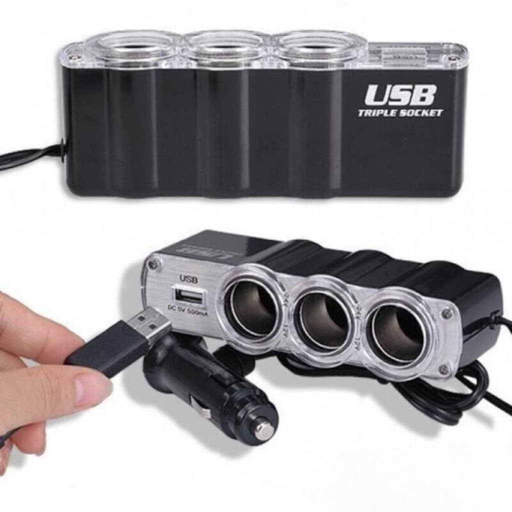 Triple Prise 12V/24V Allume-ci-gare USB Alimentation WF-0120 — صورة 6