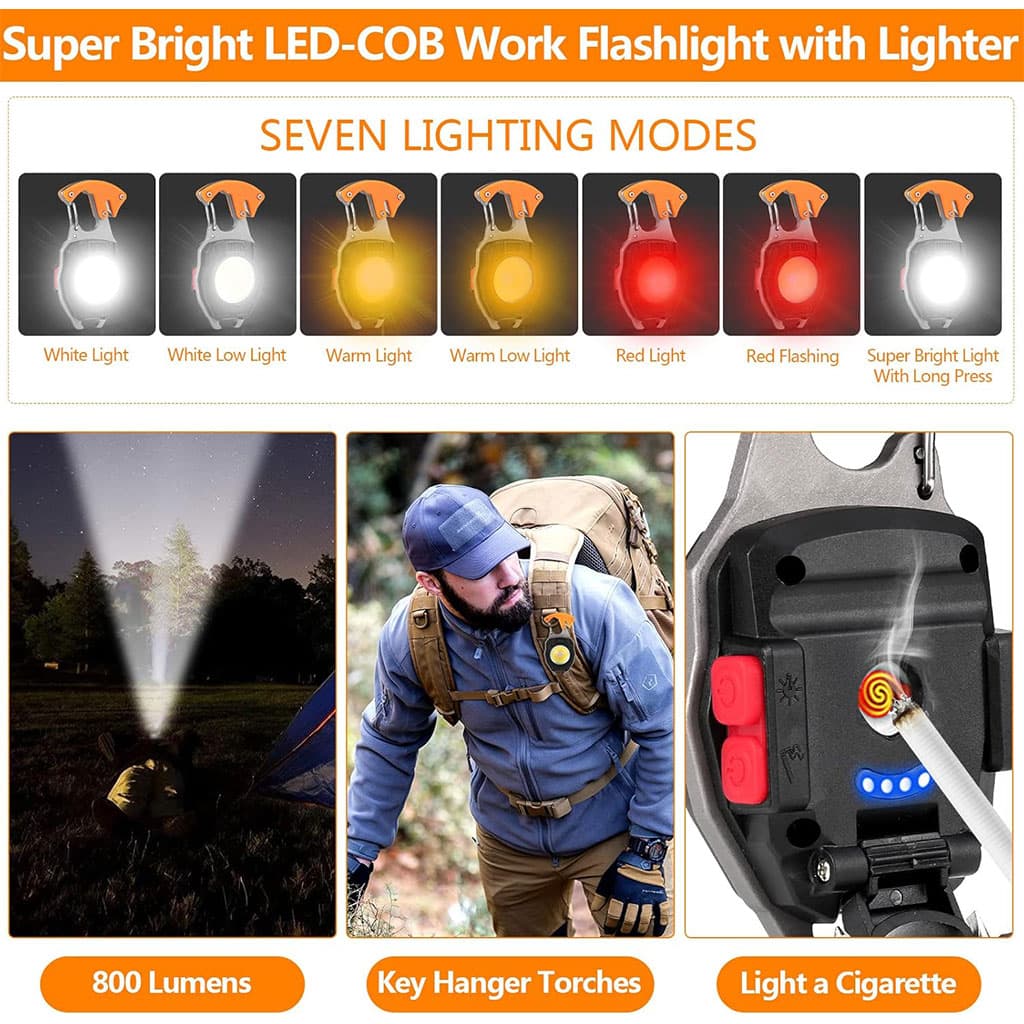 Mini Lampe LED Portable Rechargeable 8en1 – مصباح متعدد الإستعمالات — صورة 6