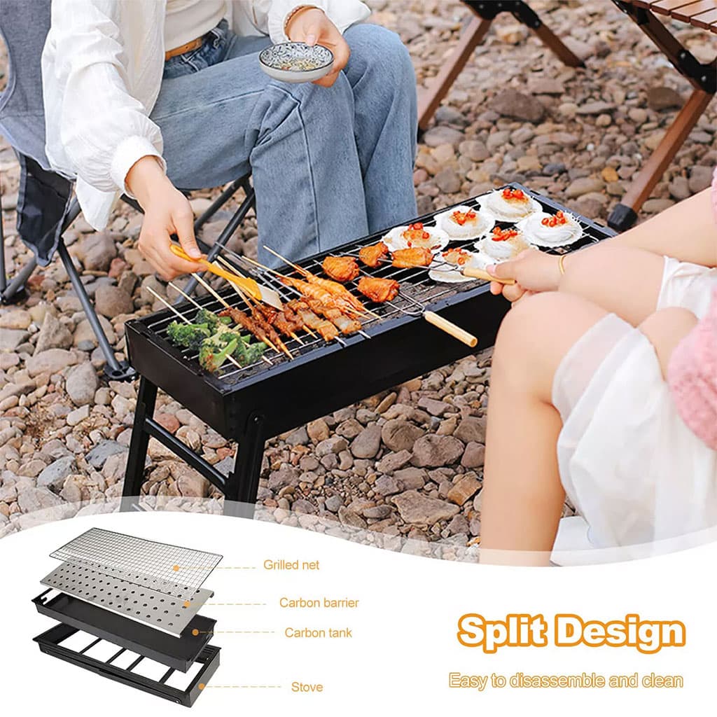 Barbecue Pliante et Portable en Acier Inoxydable – شواية محمولة وقابلة للطي — صورة 2
