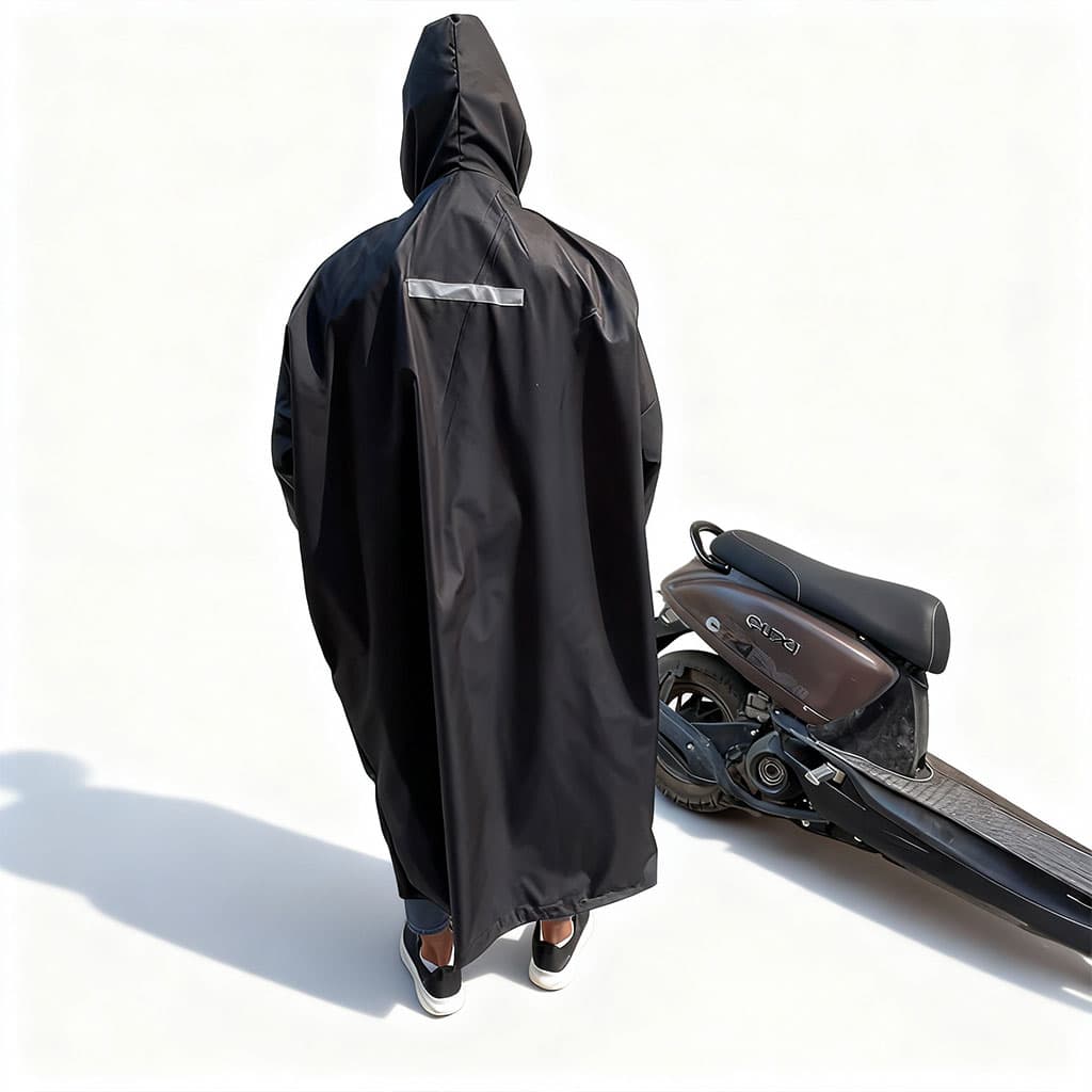 Combinaison de Protection Moto Imperméable V2 – معطف واقي من المطر لسائقي الدراجات — صورة 2