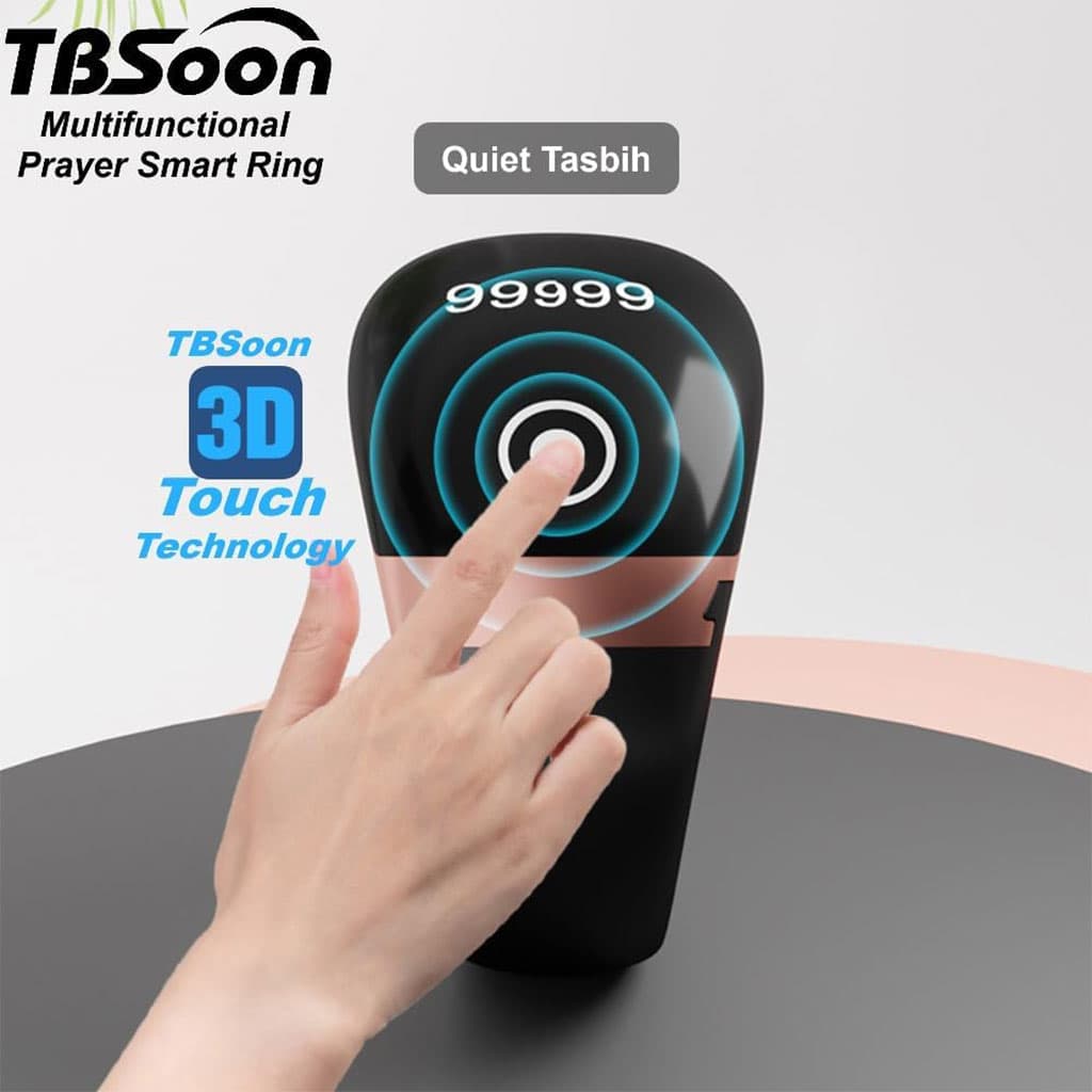 خاتم تسبيح إلكتروني | Bague Compteur Digital OLED | مقاوم للماء — صورة 7