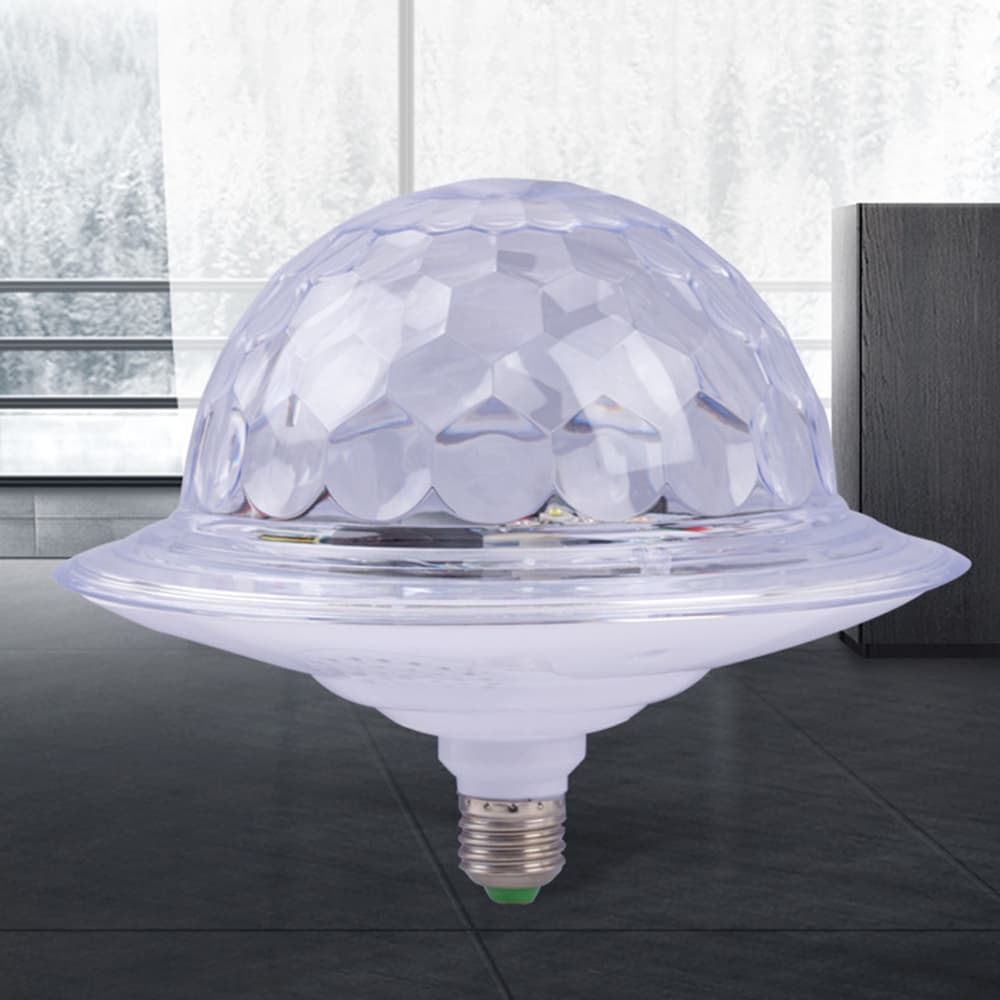 Boule Magique en Cristal UFO Musique Bluetooth LED RGB E27 — صورة 3