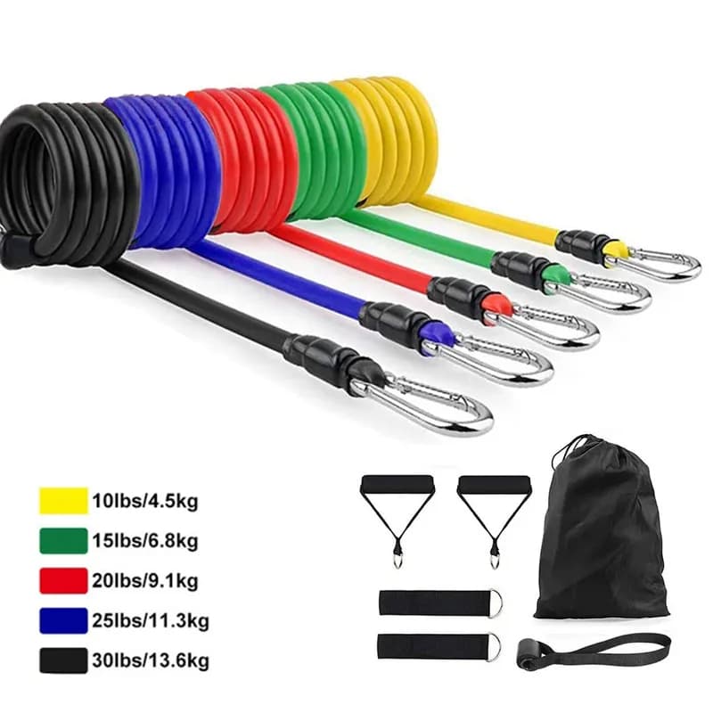 Ensemble de bandes de résistance 11 pcs équipement de Sports à domicile — صورة 2