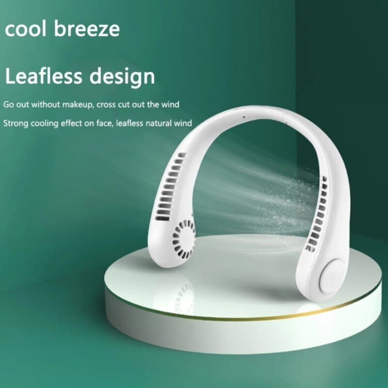 Ventilateur de cou portable 3 vitesses rechargeable USB, — صورة 5