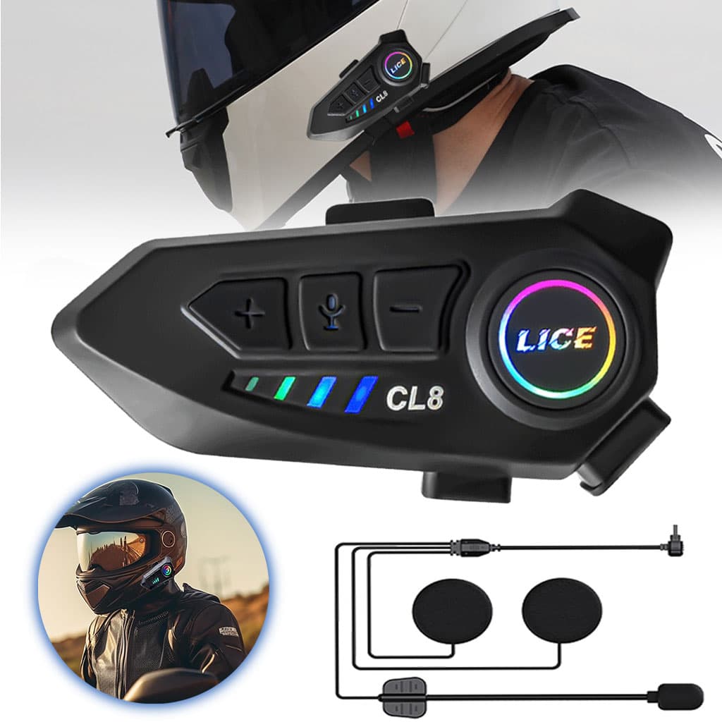 Microphone Casque Moto Sans Fil CL8 Bluetooth 5.3 avec Réduction Intelligente du Bruit – ميكروفون لاسلكي لسائقي الدراجات النارية — صورة 1