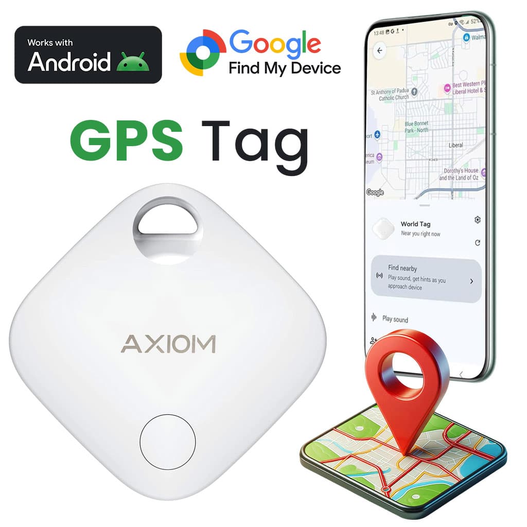 AXIOM GPS Tag Fonctionne avec l’application Google Find My Device – جهاز تعقب ذكي — صورة 1