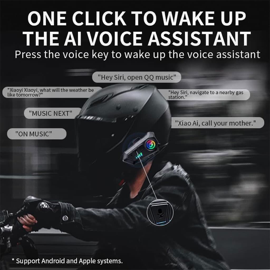 Microphone Casque Moto Sans Fil CL8 Bluetooth 5.3 avec Réduction Intelligente du Bruit – ميكروفون لاسلكي لسائقي الدراجات النارية — صورة 2