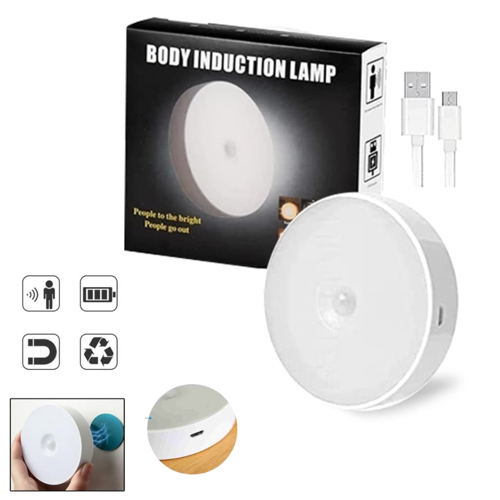 Lampe LED intelligente à capteur de mouvement sans fil Rechargeable — صورة 1