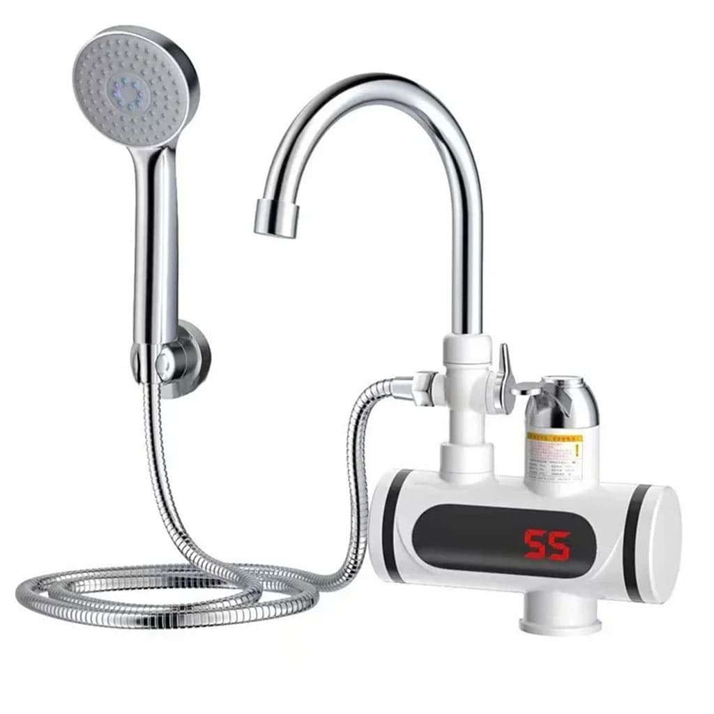 Robinet chauffant électrique avec douchette pour salle de bain – سخان مياه سريع للحمام — صورة 2