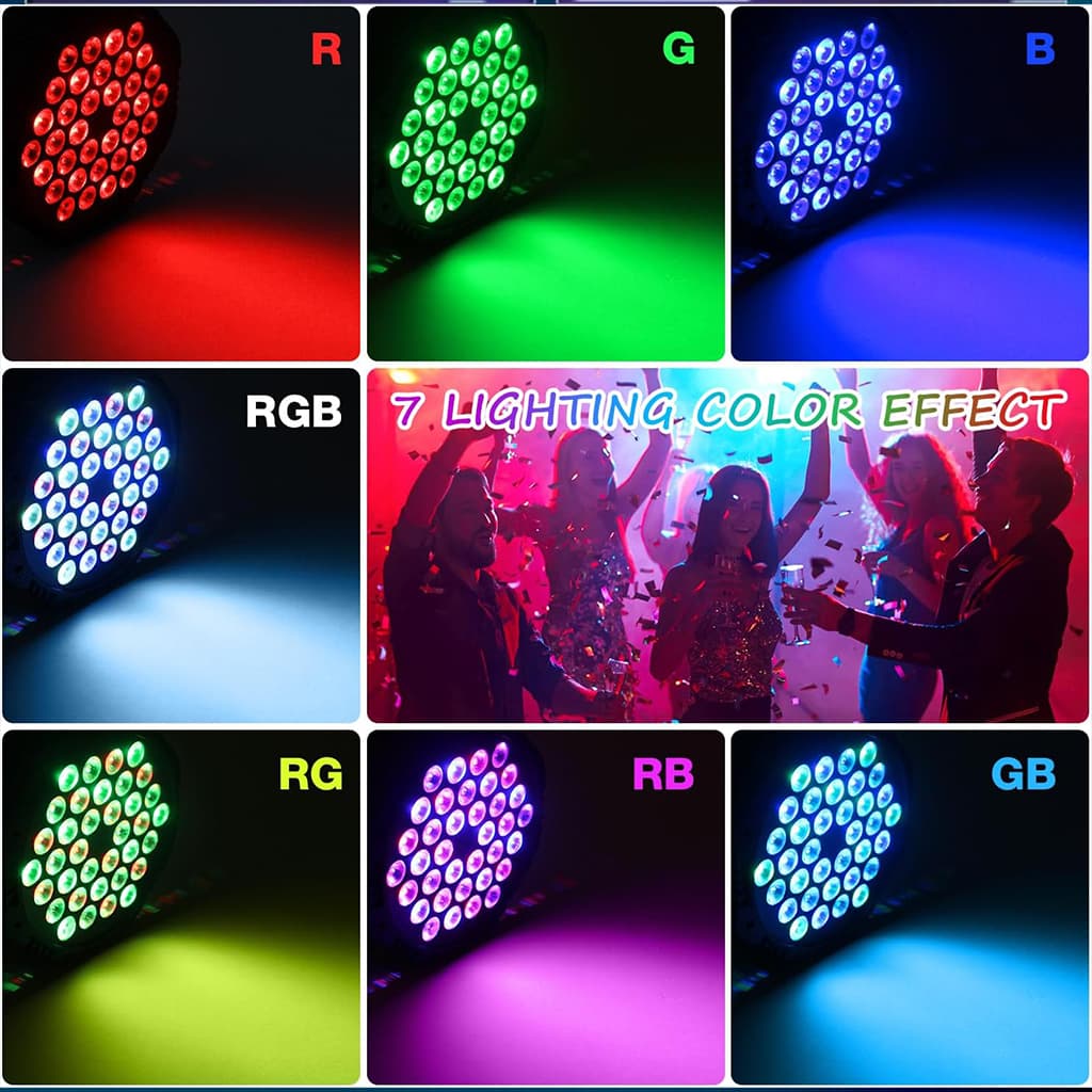 Projecteur Stroboscope LED RVB 36 LED avec Télécommande – جهاز الألعاب الضوئية — صورة 6