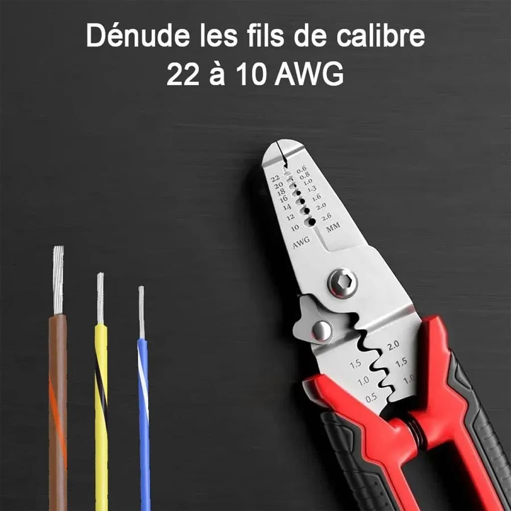 Coffret de sertissage 3en1 avec cosses 22-10 AWG – 170 pièces pour l’électricien — صورة 5