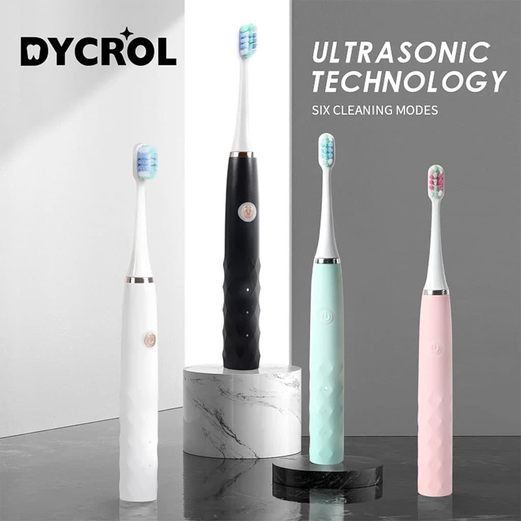 Brosse à dents électrique sonique 6 modes réglables avec 4 têtes – فرشاة أسنان — صورة 2