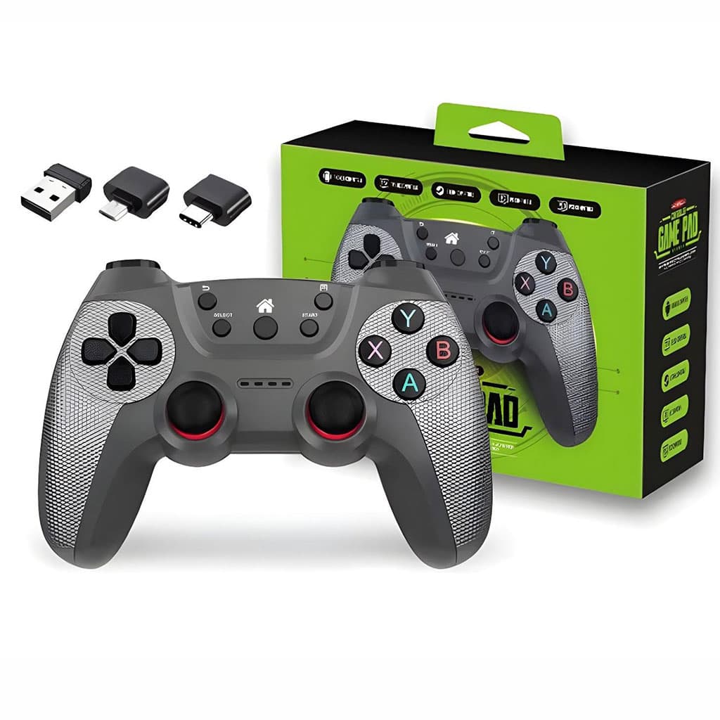 Manette de jeu sans fil 2.4G Compatible avec Android TV Box, Steam, PC, TVBOX, PS3 – يد تحكم لاسلكية — صورة 1