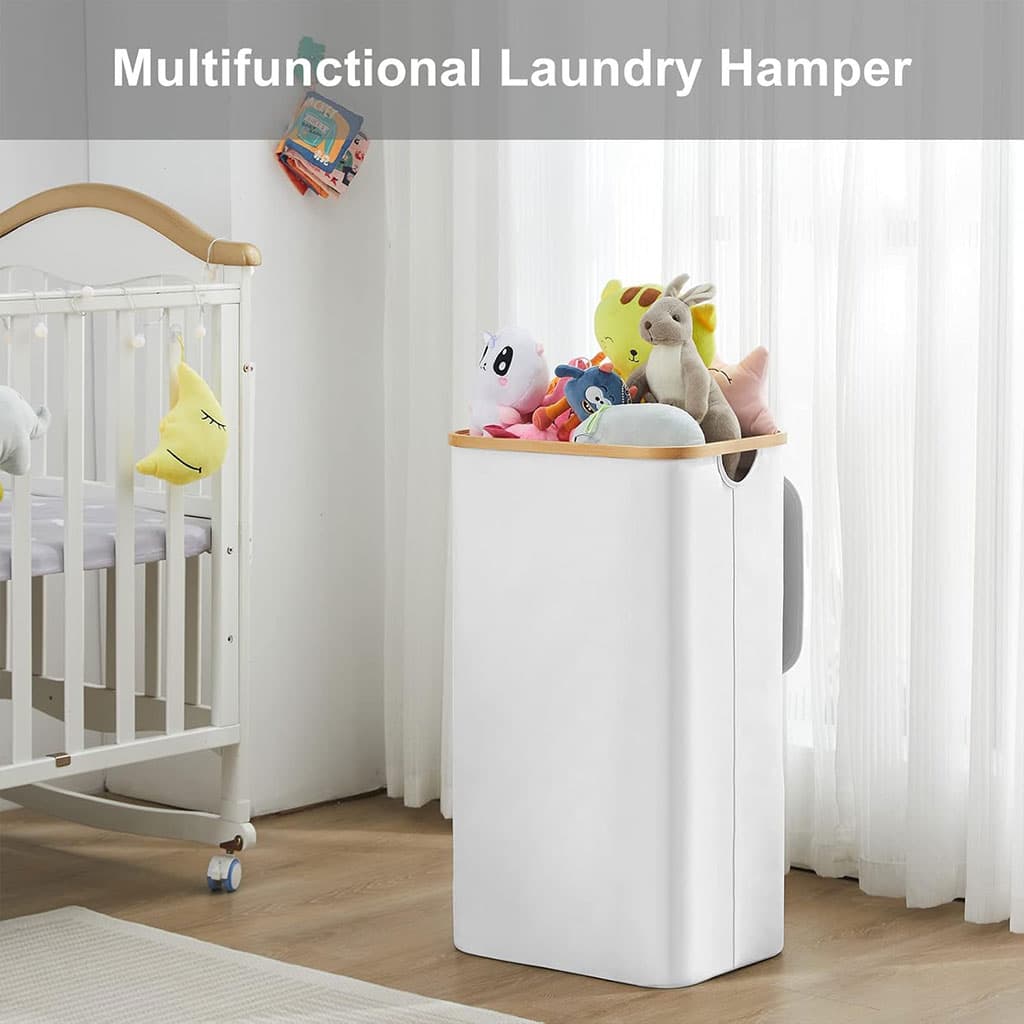 Panier à linge pliable de haute qualité 70L avec couvercle – سلة أغراض منزلية — صورة 4