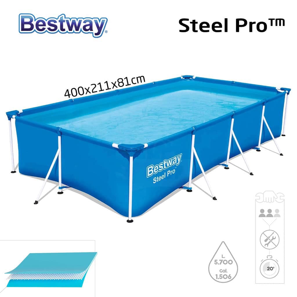 Steel Pro™ Piscine Rectangulaire 400 x 211 x 81cm Bestway — صورة 1