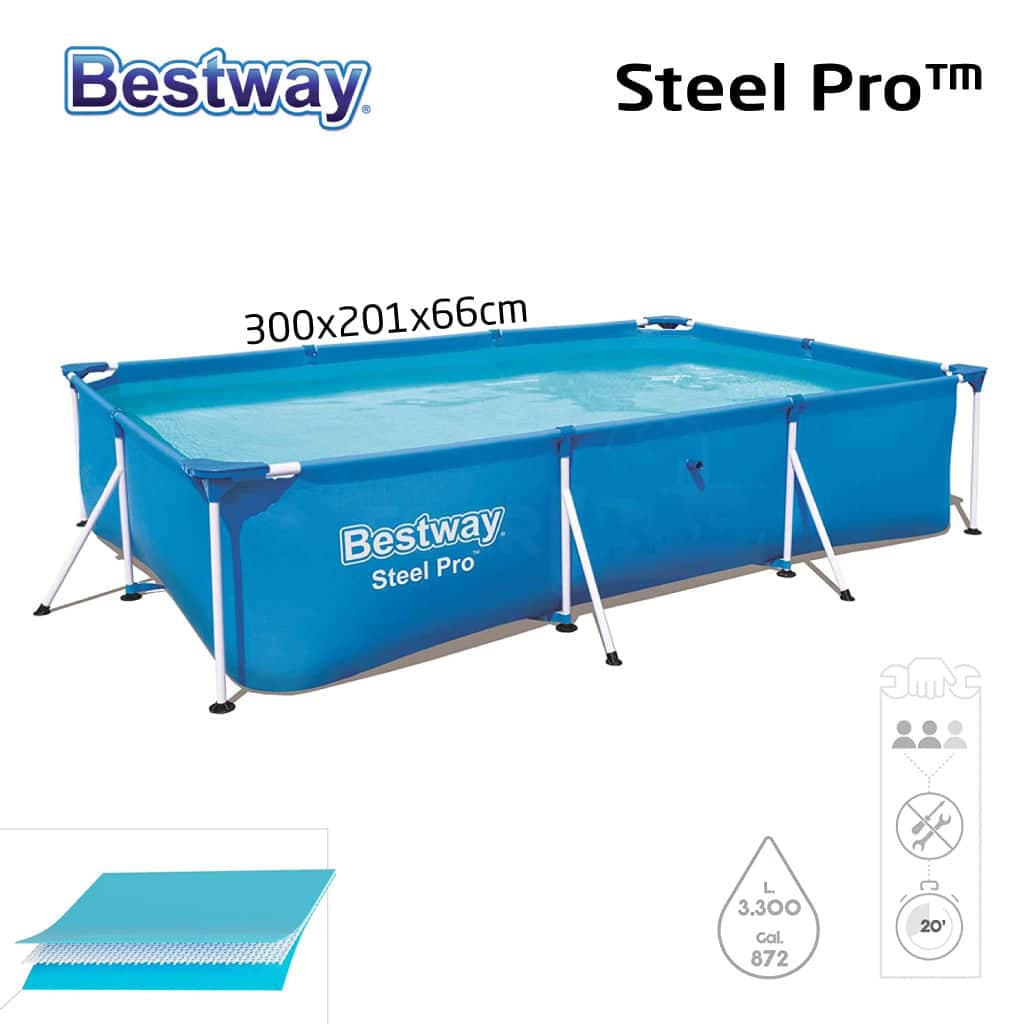 Steel Pro™ Piscine Rectangulaire 300 x 201 x 66cm Bestway — صورة 1